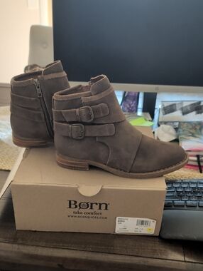 Born Brown Suede Women's Ankle Boots
